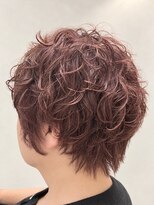 ケーズヘアー 津田沼SHORE店(K's Hair)&nbsp;透明感たっぷりピンクブラウンショートパーマ30代x40代x50代