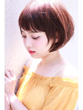 イロドリ ヘアーデザイン(IRODORI hair design) IRODORI　斜めバングのショートボブ　　［西尾一寛］