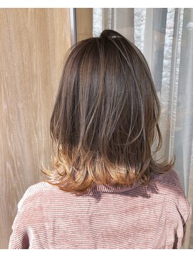 トリート 妙典店(TREAT) ミディアムレイヤー×キャメルベージュ_TREAT妙典