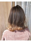 ミディアムレイヤー×キャメルベージュ_TREAT妙典