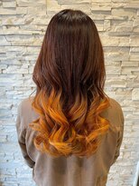 トータルビューティサロン シェリ(total beauty salon cheri)&nbsp;【cheriの大人】オレンジベージュ×ビビットオレンジ