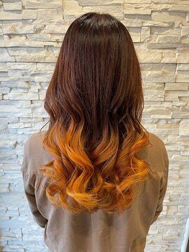 トータルビューティサロン シェリ(total beauty salon cheri) 【cheriの大人】オレンジベージュ×ビビットオレンジ
