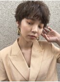 ふわりパーマが可愛いフレンチガールショート/ニュアンスカラー