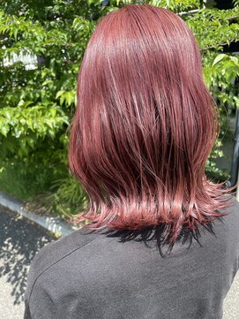 ダスティ穂高店 ローズ_ローズレッド_ダブルカラー_外ハネミディアム