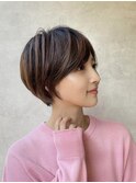 マッシュショート#前髪#ツヤ髪#イメチェン#丸みショート