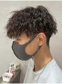 ツイストスパイラルパーママッシュメンズパーマ波巻きパーマ