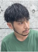 ツイストスパイラルパーマ波巻きスパイラル刈り上げマッシュ