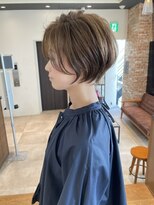 大人可愛い小顔ひし形クビレ丸み20代30代40代大人ショート(蘭)