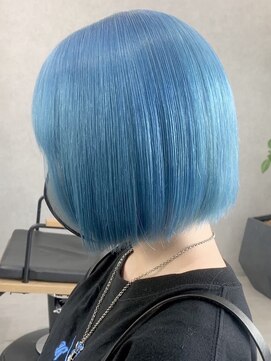 ロウル 渋谷(LOWRL) スカイブルー/水色カラー/ケアブリーチカラー