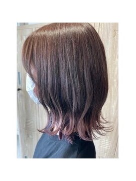 エヌアンドエー 草加店(N&A) 大人かわいいエアリーカール 毛先カラー髪質改善Tr ハイライト