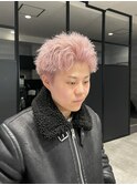 スパイキーショート　ホワイトピンク