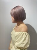 ボブ×ラベンダーベージュ