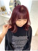 ハーフブリーチダブルカラー 秋っぽい暖色カラー