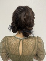 バサラ 大阪梅田店(VASARA)&nbsp;結婚式　ヘアセット　ロング　ツインアレンジ　ゆるふわ　大阪