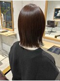 【三ツ井純】ブランジュ ブラウンカラー 艶カラー切りっぱなしボ