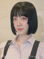 六本木美容室 西麻布店 黒髪ボブ◎顔周りカット