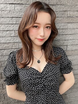 ジーナ 名駅(XENA.) 【ha】ミディアムボブ/くびれヘア/ブラウンカラー/前髪/レイヤー