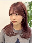 小顔可愛いレイヤーカット×アッシュカラー10代20代30代