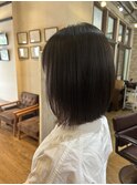 髪質改善ストレート/肩ラインボブ/フェイスレイヤー/艶髪