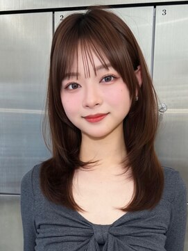 サンド 名古屋(sand) アプリコットオレンジくびれヘアハイライトカラー名古屋ショート