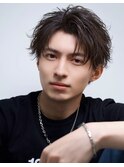 フェザーパーマフェザーショートラウンドマッシュツーブロック