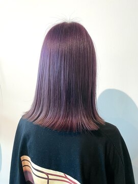 スタイル 皆実店(STYLE) 切りっぱなしミディアムパープルカラー