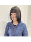 ＜NIKO＞落ちる黒で楽しむ冬のブリーチデザインカラー