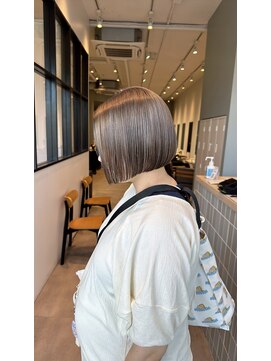 髪質改善/酸熱トリートメント/ボブ/ショートカット/白髪ぼかし