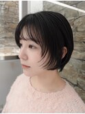 顔まわりレイヤー ショートボブ 神楽坂美容室