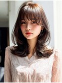 大人レイヤーショコラブラウンヘルシーくびれレイヤー