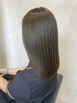 アース 天満橋店(HAIR & MAKE EARTH)&nbsp;20代30代透明感◎髪質改善縮毛矯正×艶髪オリーブベージュ