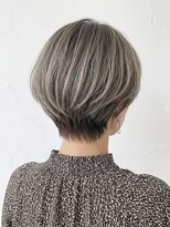 カバーヘア ブリス 志木南口駅前店(COVER HAIR bliss)&nbsp;白髪ぼかしハイライトグレージュ/丸みショートボブ40代50代p志木