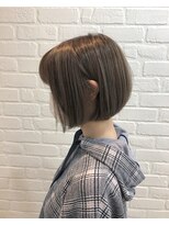 デイジー インデックスヘア 大島店(DAISY index hair)&nbsp;30代40代 前下がりショートボブ ボブ ベージュカラー 着物ヘア