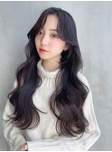 ワンホンヘア_チェリーブラウンフェミニンロング_9062