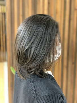 クオリス 上福岡店(QUALIS) 透明感♪【髪質改善】内巻き艶感ミディアム小顔レイヤーカット