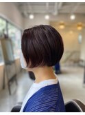20代30代40代イメチェン似合わせカットレッドブラウンショート