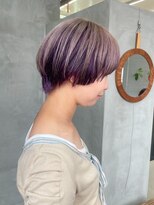 テトヘアー(teto hair)&nbsp;ラベンダー　マッシュショート　デザインカラー　インナーカラー
