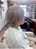 透明感・立体感レイヤーショート♪ホワイトラベンダーピンク