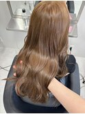11480艶髪マロンベージュ韓国風巻きミルクティーベージュロング