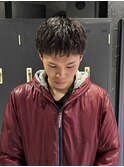 【スパイキーショートバング】刈り上げ/短髪/メンズパーマ