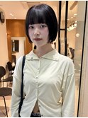 顔まわりレイヤーボブレイヤーショートボブショートヘアミニボブ