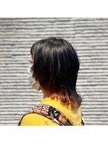 ビスイル 秋葉原店(Vis ill)&nbsp;インナーカラー艶髪ネイビーグレーアッシュブラック大人美人