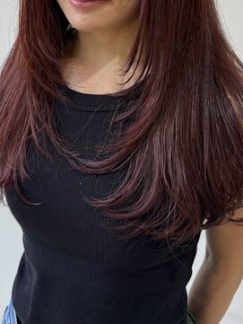 ロカリタ キョウト 四条大宮店(ROCAReTA kyoto) レイヤーカット×レッドカラー