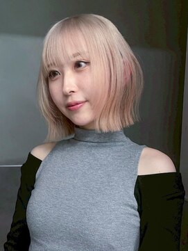 アルバム 銀座(ALBUM GINZA) ボブミディアムショート美髪おくれ毛_ba550681