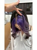 15677ブリーチ＆ダブルカラー渋谷インナーラベンダーパープル