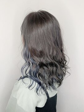 リベルテ 渋谷(Liberte) インナーカラー×ブルー【渋谷/髪質改善/学割/ダブルカラー 】