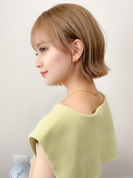 レア 表参道(L'ea) ミディアムヘア暗めカラーグランマッシュデザインカラー