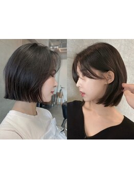 手触り・艶も変わる“ヘアポテンツァ髪質改善”で理想の韓国ボブに！韓国ヘア/韓国ボブ/タッセルボブ