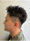 【リアルお客様スタイル】刈り上げアップバングショート