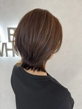 エーバイフー 江坂店(A BY WHO) A BY WHO江坂/くびれショート/オリーブカラー/透明感カラー